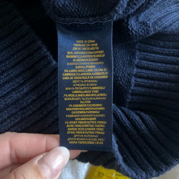 Polo by Ralph Lauren 5T toddler Navy Sweater with puppy cotton cashmere wool - Picture 6 of 6